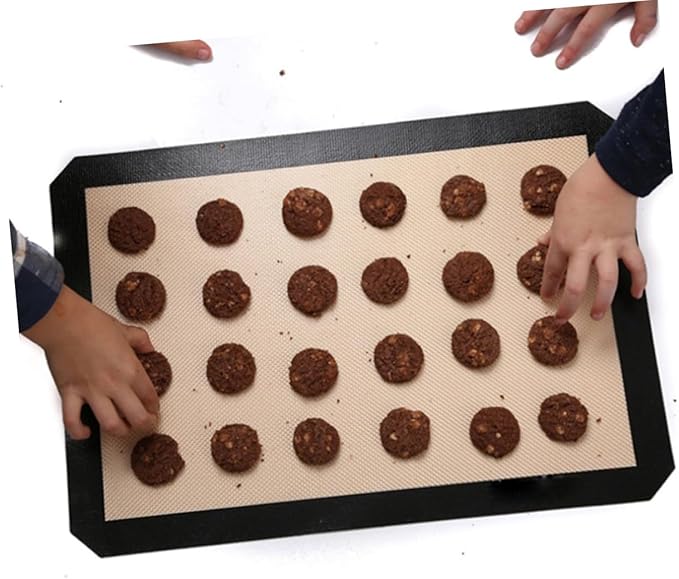 Ipetboom 4pcs Silicone Baking Mats Non-stick Heat-resistant Oven Liners for Cookies Pastry Bread Flexible Reusable Baking Pads for Home and Bakery Easy Clean and Space-saving Design