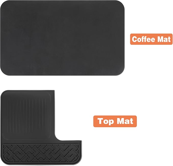Top Mat for Ninja Luxe Espresso Coffee Machine ES601 Waterproof Heat-Resistant, Coffee Mat for Countertops Accessories Fit Under Coffee Machine Drying Mat, Bar Mats Accessories for Ninja Cafe