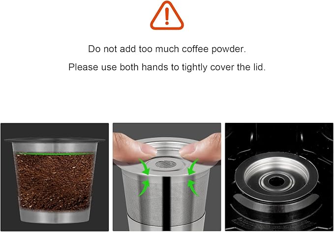 2 Pack Reusable Pods Compatible with Ninja Dual Brew Coffee Maker, Stainless Steel Permanent K Cups Filters for Ninja CFP101 & Ninja PB051 Coffee Maker