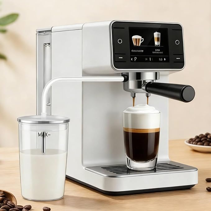Glass Milk Container Compatible with Jura Coffee Machine models E8, S8, Z8, Z6,J6 (16.9oz)，Replaceable for 72570 Milk Container