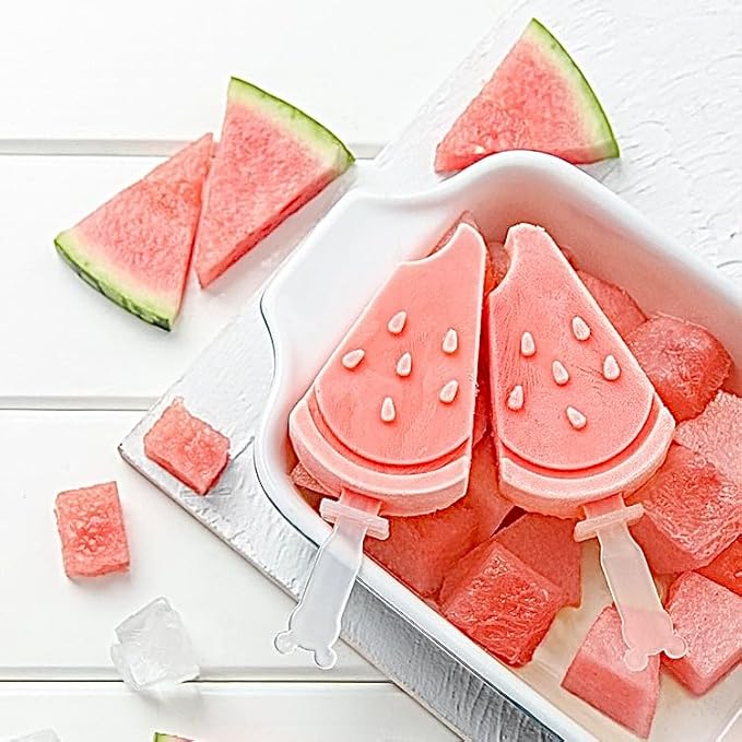 3 Pcs Cute Silicone Ice Cube Mold Set For Toddlers and Kids, BPA-Free Food Grade Ice Tray, Homemade Frozen Popsicle Maker Mold (3 PCS (fruit*1+love*1+ice cream*1))