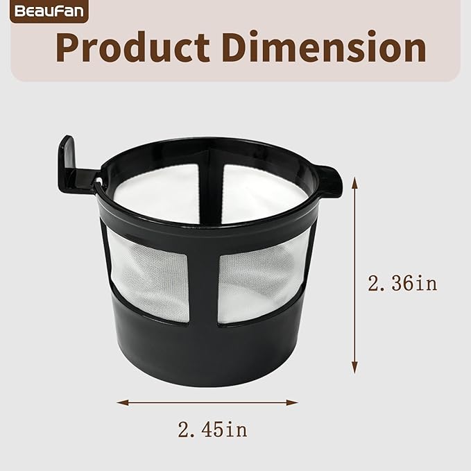 1 Pack Reusable Coffee Filter Compatible with BLACK+DECKER CM618 Single Serve Coffee Maker