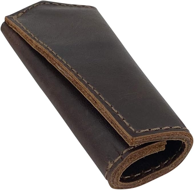 Hide & Drink, Hot Pan Handle Cover Handcrafted from Thick Full Grain Leather - Bourbon Brown