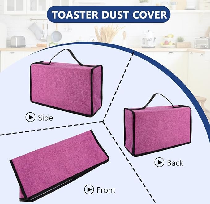Cover for Bella 2 Slice Slim Toaster,Heat-Resistant Dustproof Waterproof Kitchen Heavy Protection Appliances Case Covers with Handle,for Bella 2 Slice Slim Toaster,Women/Mother's Day Gift (Purple)
