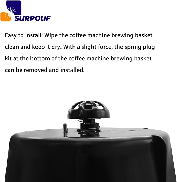 2-Pack Coffee Replacement Brew Basket Spring Loaded Stopper Kits Fits For Mr. Coffee Black and Decker Hamilton coffee maker parts, Parts Number 990117900 990237500 Coffee Machine Accessory