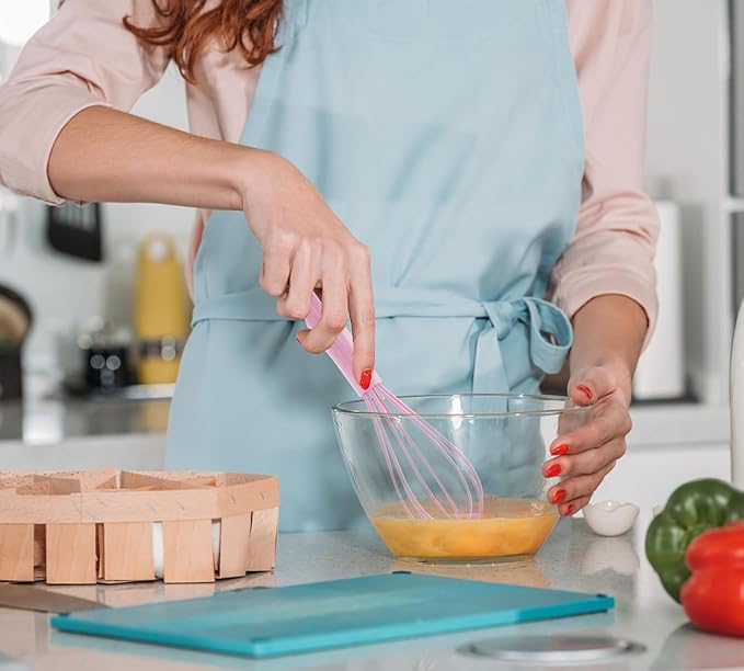 Whisk,6.7in Non Scratch Silicone Whisks,Balloon Egg Beater Perfect For Blending,Whisking,Beating,Frothing Stirring Set Of 12