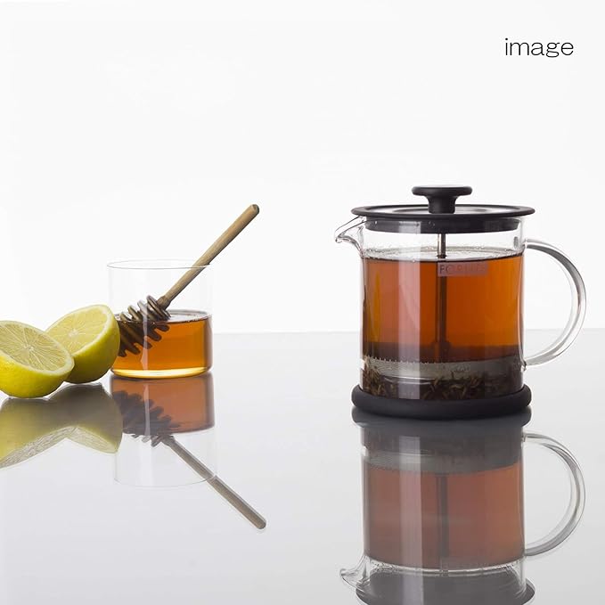 FORLIFE Cafe Style Glass Coffee/Tea Press, 16-Ounce, Black