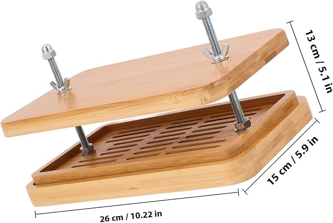 SEWACC Tofu Press Mold with 3-layer Drip Tray Home Tofu Maker Mold 26×15cm for Kitchen Cooking and Soybean Curd Pressing