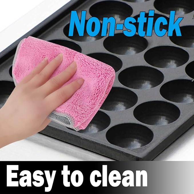 Takoyaki Maker Commercial Ebelskiver Pan 84 Holes Electric Grill Machine for Aebleskiver, Cake Pops, Pancake Balls, Donut Holes, 6000W, 220V