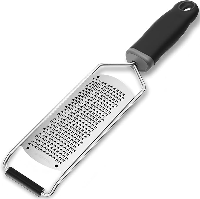 Upgraded Lemon Zester & Cheese Grater,Food Grade Stainless Steel None-Slip Handle Grater for Chocolate, Ginger and Garlic,Durable and Easy-To-Clean（Dishwasher Safe）