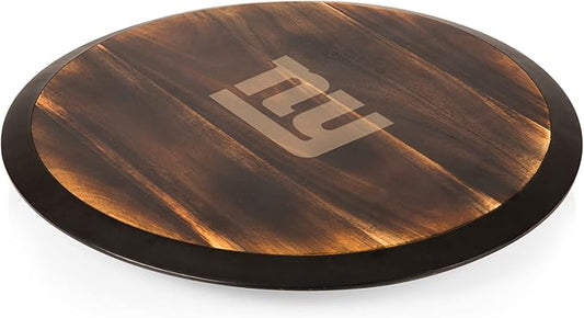 PICNIC TIME NFL Unisex NFL Lazy Susan Serving Tray, Wooden Turntable Round Charcuterie Board, Cheese Serving Platter