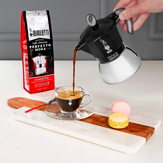 Bialetti - Moka Induction, Moka Pot, Suitable for all Types of Hobs, 2 Cups Espresso (2.8 Oz), 90 milliliters,Black