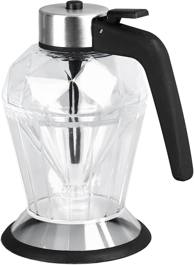 Glass Honey Syrup Dispenser with Stand Shape for Tea and Pancakes