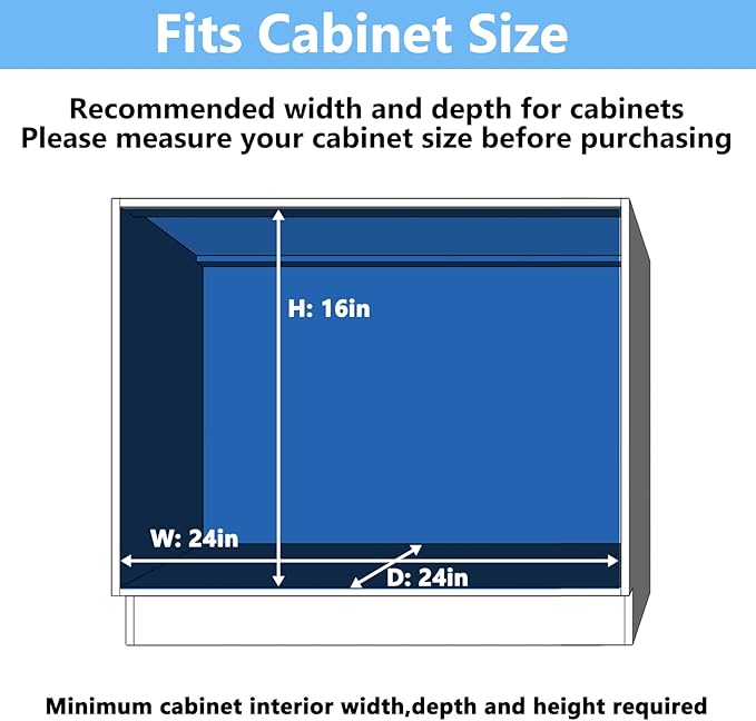 LOVMOR 2 Tier Individual Pull Out Cabinet Organizer 22½" W x 21½" D, Slide Out Kitchen Cabinet Storage Sliding Shelves