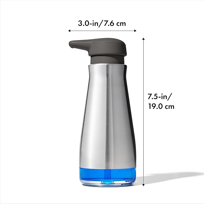OXO Good Grips Stainless Steel Soap Dispensing Sponge Holder + OXO Good Grips Stainless Steel Soap Dispenser