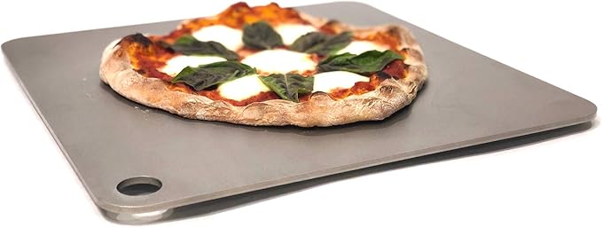 ThermiChef 14x14 Pizza Steel, 3/8" Thick, 20 lbs - Cooking Steel for Oven & Grill - Made in USA