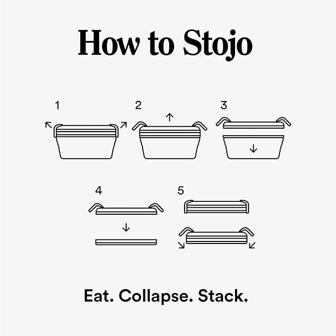 STOJO Collapsible Sandwich Box – 24oz, Reusable Food Storage Container, Silicone Bowl for Hot/Cold Food – Meal Prep, Lunch, Camping, Hiking – Dishwasher Safe (Set of 1, Cashmere)