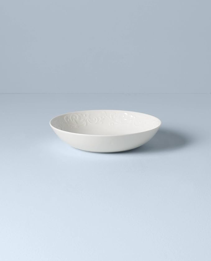 Lenox 895726 Opal Innocence Carved Pasta Bowls, Set Of 4, Service For 4, 2 x 9-Inch Diameter