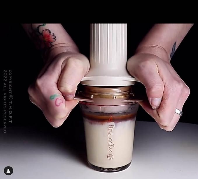 Cafflano Kompresso : Portable Espresso Coffee Maker for Camping & Travel, Coffee Press, French Press