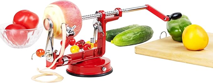 Apple peeler and corer with Powerful Suction base Apple peeler slicer corer with stainless steel blades for pears potato peelers