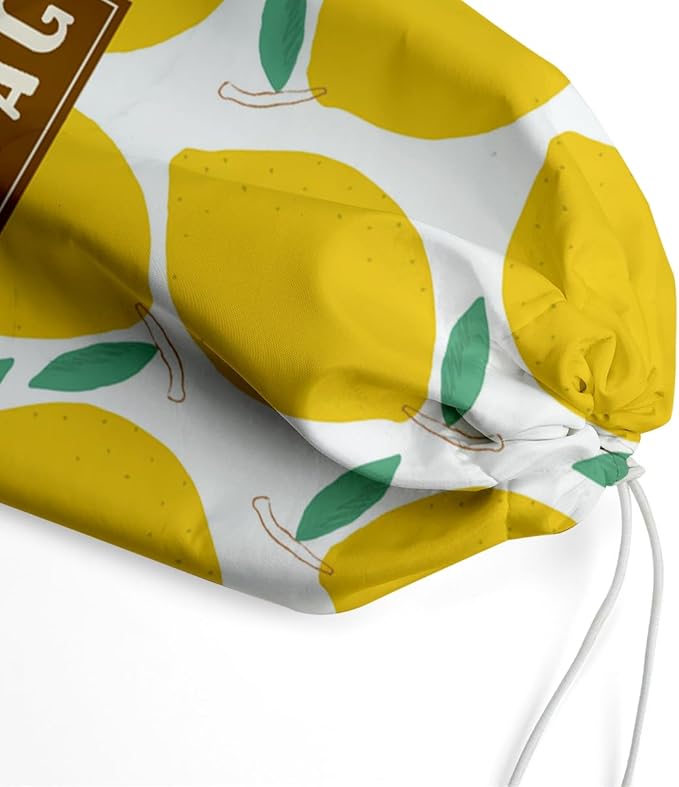 Plastic Bag Organizer, Reusable Grocery Country Style Plastic Bag Dispenser for Home Kitchen Travelling Camping Decor, Dispenser use 1 Pack，Lemon Pattern