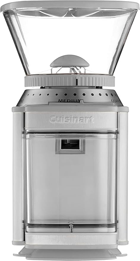 Cuisinart Coffee Grinder, Electric One-Touch Automatic Burr Coffee Grinder with 18-Position Grind Selector, Cup Size Selector for 4 – 18 Cups, Cool Gray Stainless Steel