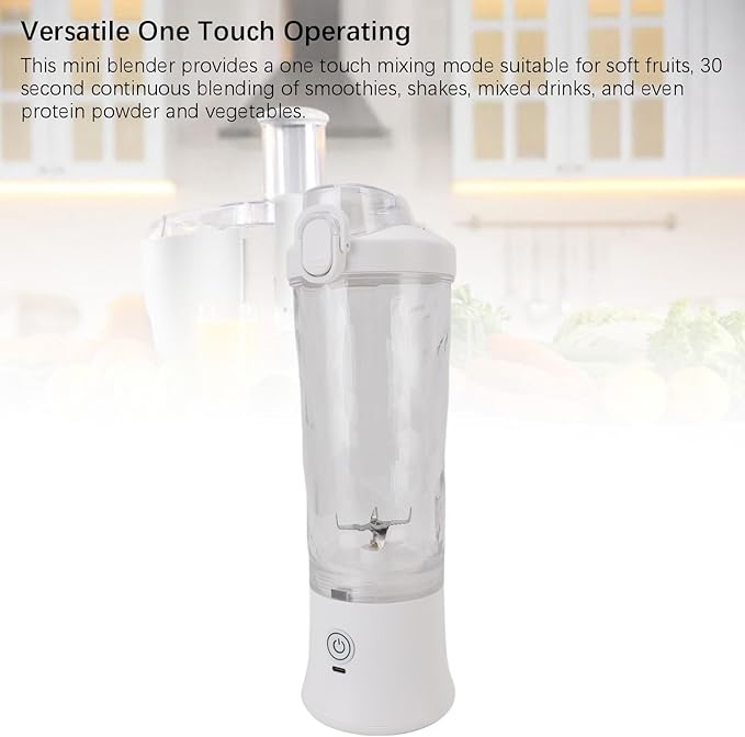 Irfora 600ml Portable Blender with RGB Light, Mini Juicer Cup for Smoothies, USB C Rechargeable Juicer Cup with Stainless Steel Blades