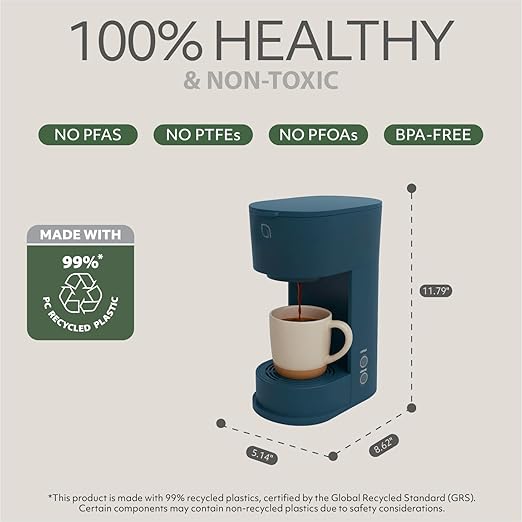 WILLOW Eco Series Single Serve Coffee Maker for K Cup and Ground Coffee, 6 to 12oz Brew Sizes with Strong Brew Option, Small Coffee Machine with Removable Reservoir & Reusable Filter, Eco-Friendly