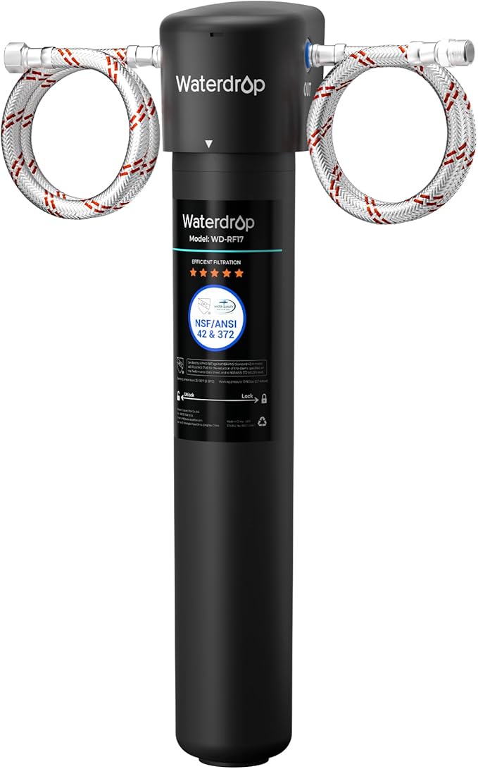 Waterdrop 17UA Under Sink Water Filter, 3 Years, Under Sink Water Filtration System, Reduces PFAS, PFOA/PFOS, Lead, Chlorine, Under Sink Water Filter, NSF/ANSI 42 Certified