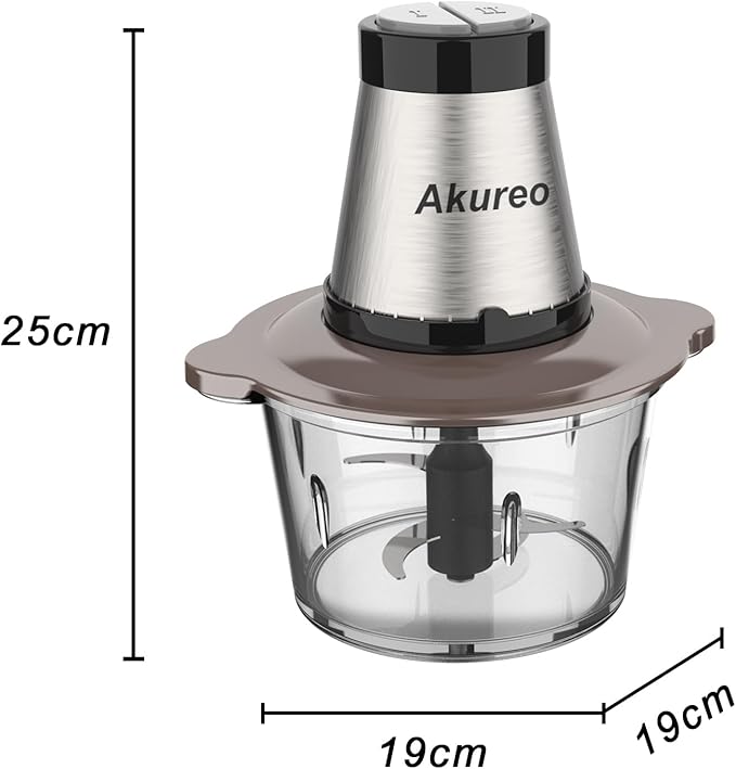 Kitchen in the Box Mini Food Processors, Electric Food Chopper with Meat Grinder & Vegetable Chopper - 2 Sets of Bi-Level Blades for Fruits/Meat/Nuts