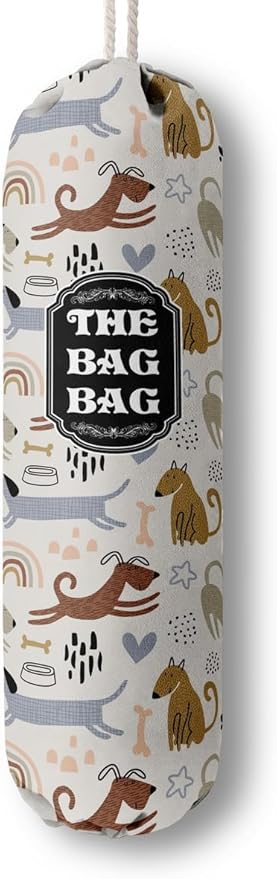 The Bag Bag Grocery Bags Holder Organizer, Wall Mount Plastic Storage Container Dispenser, Pet Lovers' Home Kitchen Bags, Ideal Gifts For Women, Dog Mom, Dad