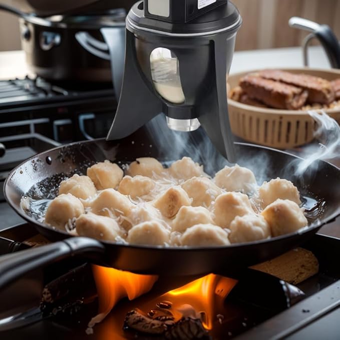 Electric Sweet Ball Maker, Small Automatic Luqaimat Machine, Meatball Maker Machine, Rice-Meat Dumpling & Fish Ball Making Forming Machine for DIY Lover