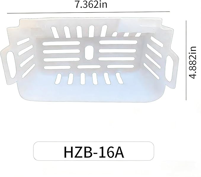 Ice Basket Replacement for Small Household Ice Makers - Food-Grade Plastic Ice Storage Bin Accessory with Drain Design (Size: 7.36"D x 4.88"W x 3.15"H) (HZB-16A)
