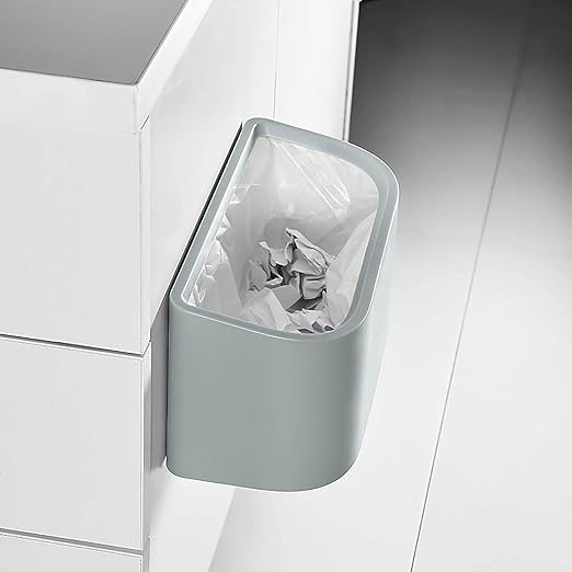 Hanging Trash Can, Kitchen Garbage Bin Waste Bins, Hanging Mini Trash Can for Kitchen Cabinet Door Small Trash Can Under Sink Wall Mounted Trash Can Mini Trash Can for Cabinet (Size : A)