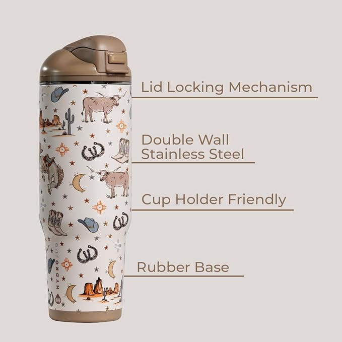 HydroJug Ease2o Water Bottle with Straw & Chug Lid, Stainless Steel, Vented Cap to Help Reduce Pressure, Water-Level Window, Cup Holder Friendly, Non-Slip Base – 40oz, Mesa
