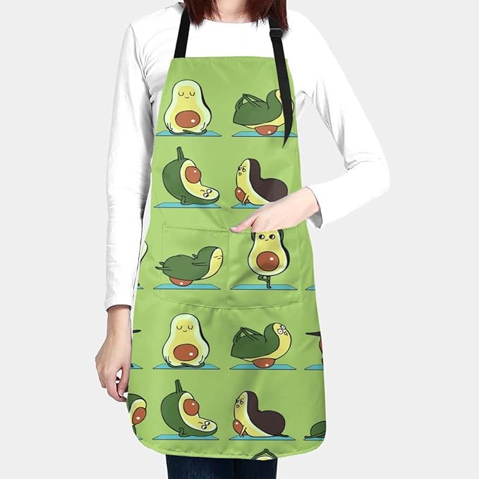 Men Women Apron, Adjustable Neck with 2 Pockets - Chef Apron for Cooking - Mom Dad Gift for Christmas, Birthday