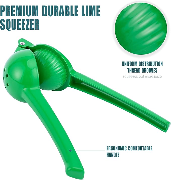Manual Juicer Citrus Lemon Squeezer, Fruit Juicer Lime Press Metal, Professional Hand Juicer Kitchen Tool（Lime)