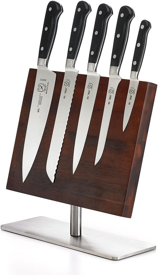 Mercer Culinary 6-Piece Renaissance Board Magnetic Knife Set, 11 3/8 x 9, Stainless Steel