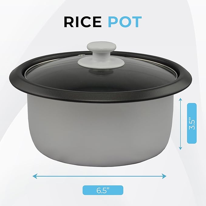 Courant Rice Cooker 8-Cup (Cooked), Removable Non-Stick Bowl, One Touch Rice Cooker, Red