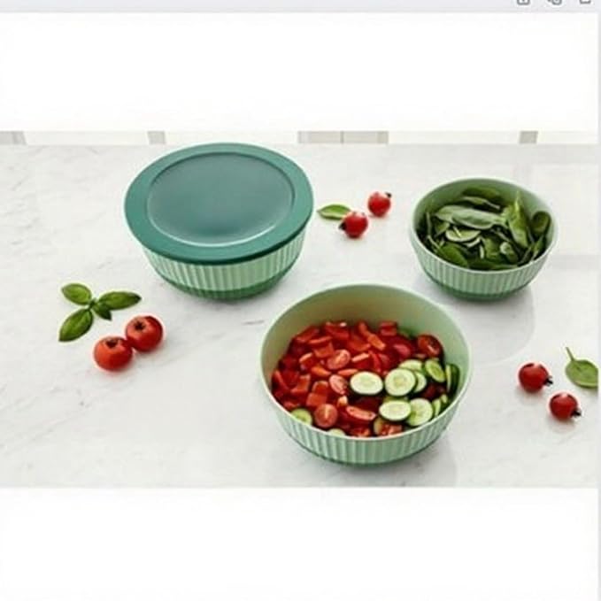 Mixing Bowls with Lids, 8-Piece Airtight Leak-Proof Nesting BPA-Free Bowl Set for Kitchen & Food Storage, Large 4200ml Capacity, Microwave & Dishwasher Safe