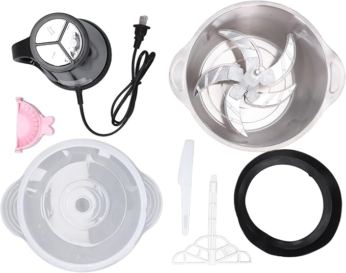 5L Stainless Steel Food Processor Electric Food Chopper with 5 Blades High Capacity Meat Grinder for Vegetables Garlic Nuts