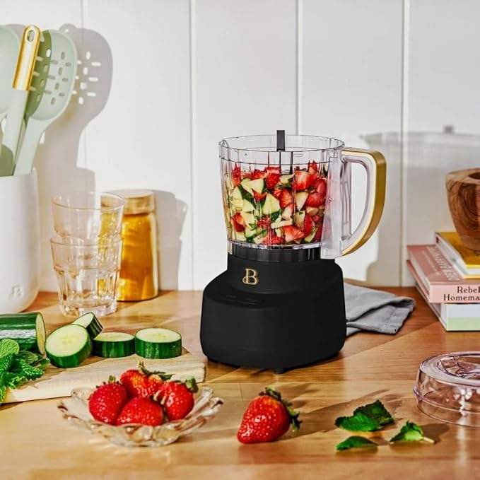 3-Cup Mini Food Chopper 250W with Bowl, Electric Food Processor, Chop & Puree Function, Dishwasher Safe Parts, Safety Lid, Compact Kitchen Appliance (Black)