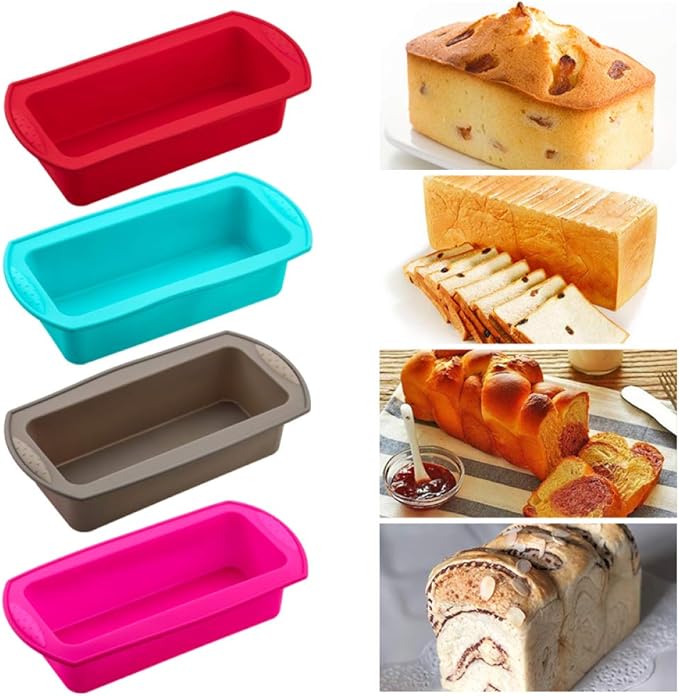 Cake Tin， Non-Stick Cake Mould, Baking ToolsBaking Mold,Cake Mould,Baking Baking Silicone Bread Loaf Cake Mold Non Stick Bakeware Baking Pan Oven Rectangle Mould Non Stick Skillet Pan Pans (Color : Gr