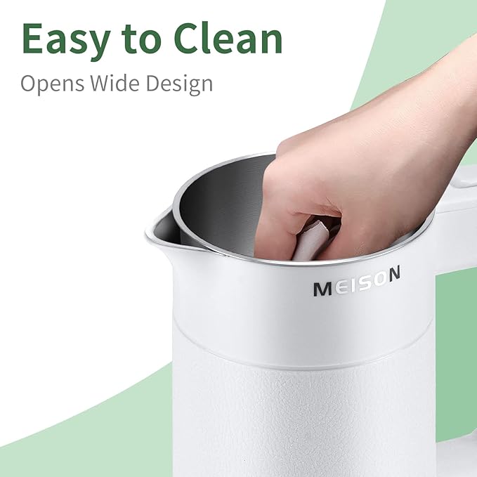 0.6L Small Electric Kettles Stainless Steel, Travel Mini Hot Water Boiler Heater, Double Wall Cool Touch Portable Teapot, Auto Shut-Off & Boil-Dry Protection, 120V/800W, 2 Year Warranty (white)