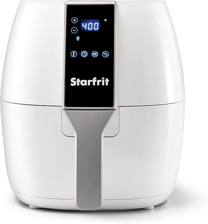 Starfrit Electric Digital Air Fryer - 3.5L Capacity - LED Touch Screen - 7 Preset Functions - 1400W