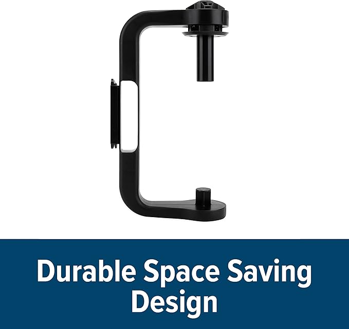 Camco Paper Towel Holder | Ideal for Compact Areas | Features Mountable Design and Adjustable Side Knob | Black (57115)