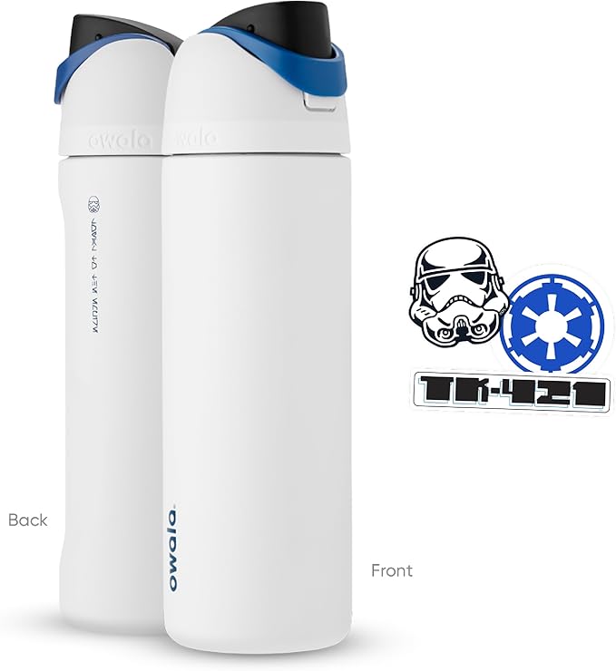 Owala Star Wars FreeSip Insulated Stainless Steel Water Bottle with Straw for Sports and Travel, BPA-Free, 24-Ounce, Stormtrooper | Insulated, with Straw, BPA-Free, Sports Water Bottle, Great for Travel