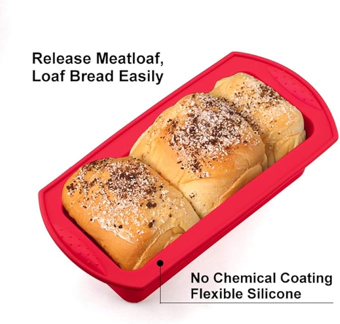 Cake Tin， Non-Stick Cake Mould, Baking ToolsBaking Mold,Cake Mould,Baking Baking Silicone Bread Loaf Cake Mold Non Stick Bakeware Baking Pan Oven Rectangle Mould Non Stick Skillet Pan Pans (Color : Gr
