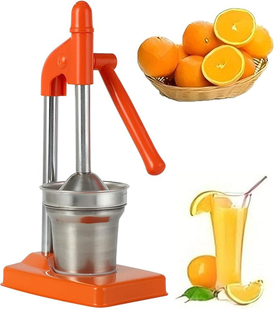Cast Iron Juicer Hand Press, Stainless Steel Manual Juicer Hand Press, Lemon Juicer Squeezer, Heavy Duty Hand Press Juice Extractor for Fresh Lemonade Orange Juice, Easy to Use