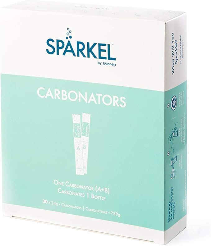 Spärkel Carbonator 30-Pack - For Spärkel Beverage System Sparkling Water and Soda Maker…